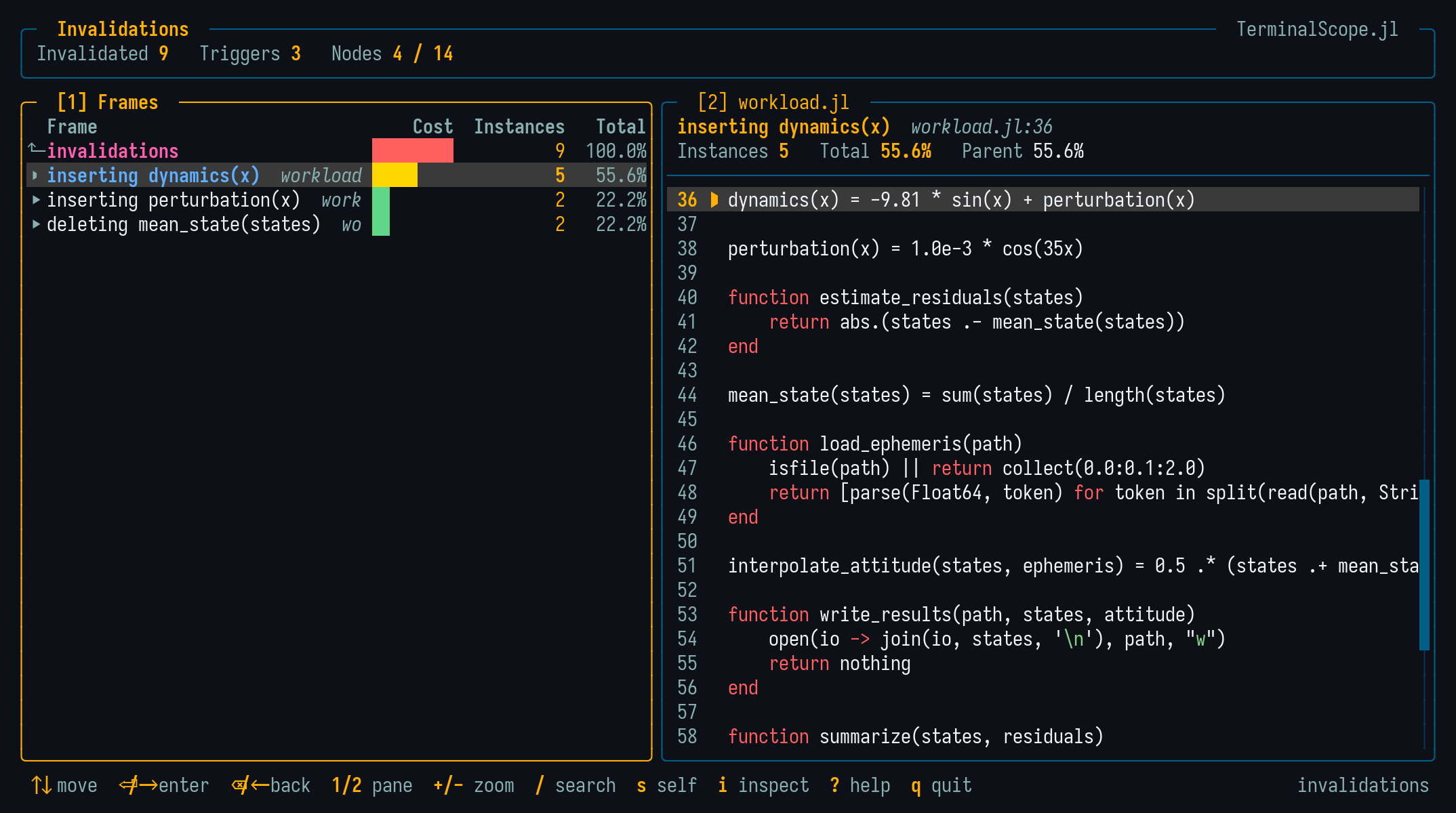 Invalidations viewer